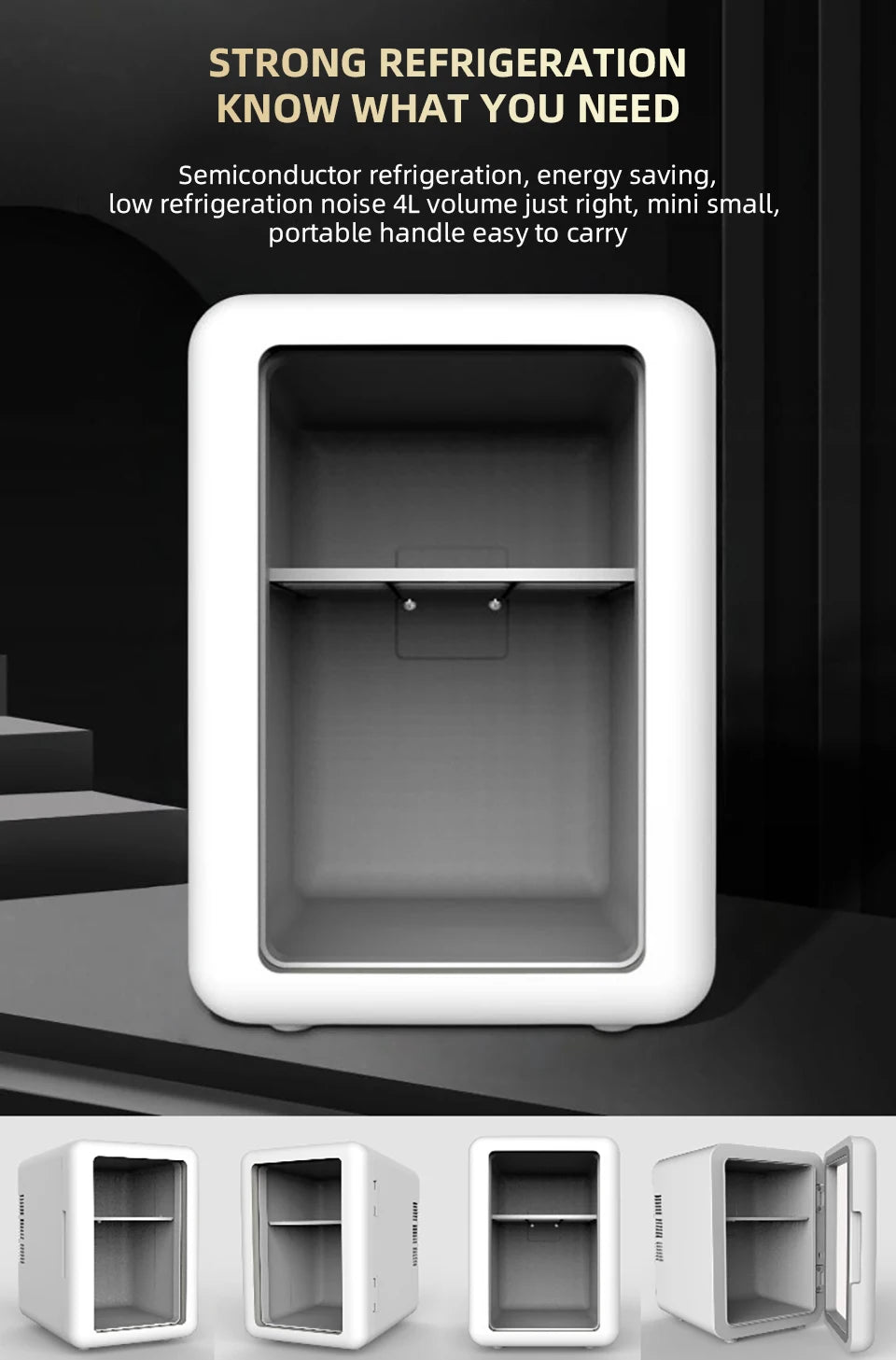 4L Mini Beauty Refrigerator With Cooling And Heat  Both Car Home Use Refrigerated Storage For Skincare Products To Keep Fresh