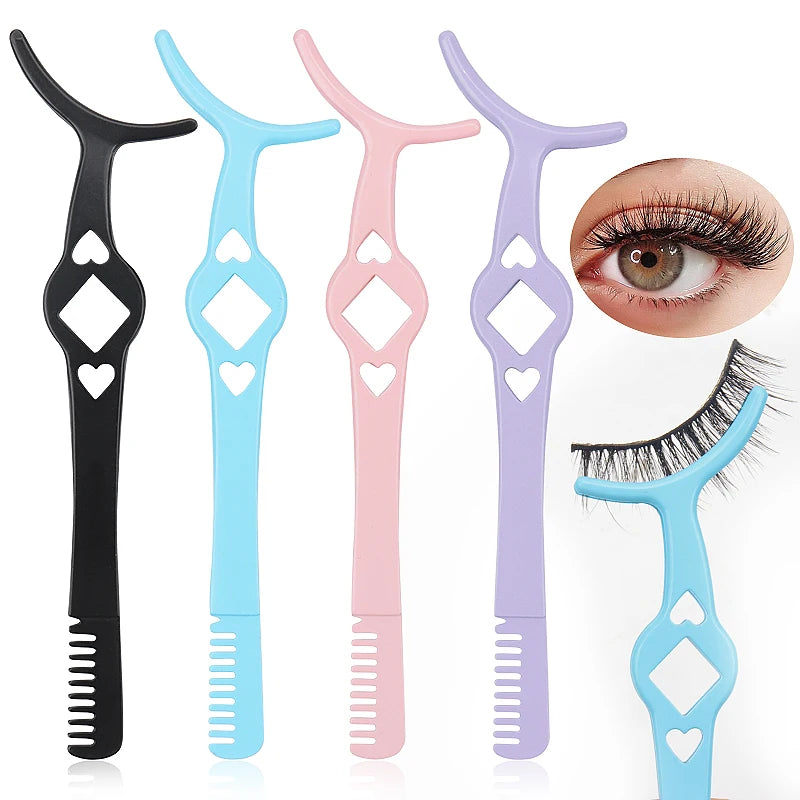 1Pcs False Eyelash Tweezer Eye Lash Applicator Comb Makeup Tools Auxiliary Curler Mink Eyelashes Extension Professional Tweezers