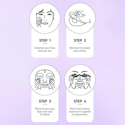 5pcs Hyaluronic Acid Collagen Face Mask skincare Moisturizing Hydrating Facial Masks Sheet Mask Skin Care