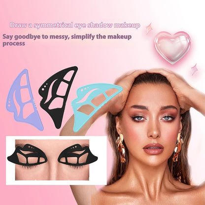 5 in 1 Eyeshadow Stencil Silicone Eyeshadow Tool Reusable Eye Makeup Aid Stencils Eyeliner Template for Beginners Makeup Tool
