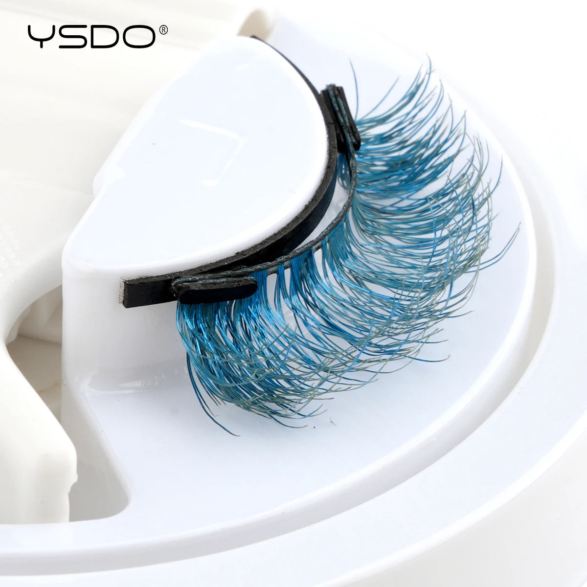 YSDO Colored Magnetic Eyelashes Natural Faux 3D Mink Lashes Reusable Makeup Party Cosplay Shiny Colorful Magnet False Lashes