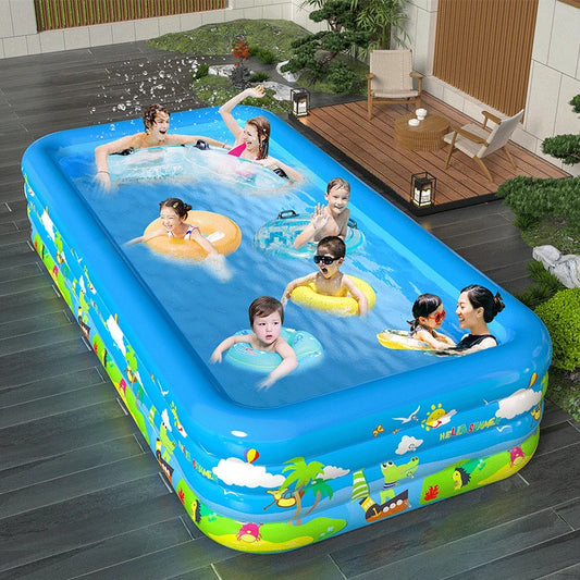 Large Foldable Inflatable Swimming Pool for Kids Adults Baby Family Indoor Outdoor Backyard Thickened Durable Summer Fun Pool
