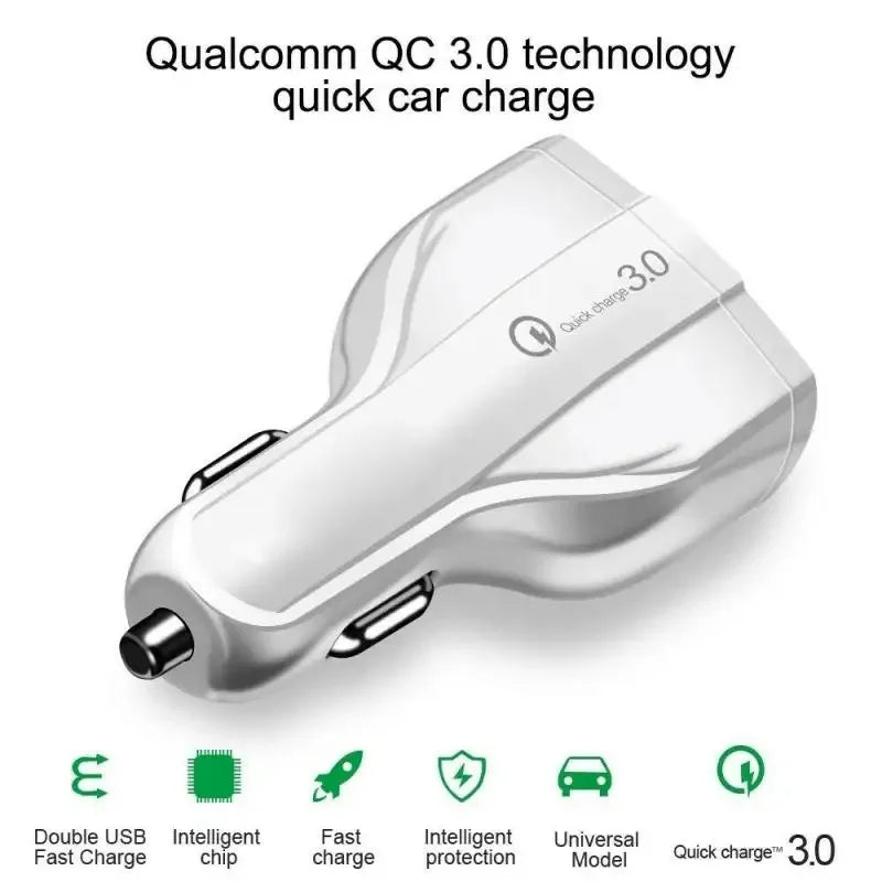 3.5A Car Charger 35W USB Type C Quick Charge3.0 Fast Charging Adapter for iPhone 15 14 Xiaomi Redmi Sansung Mobile Phone Charger