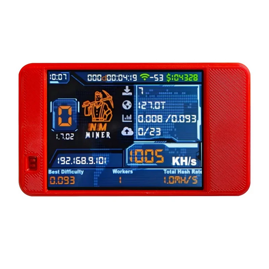 AFOURT-Nmminer Nerdminer Upgrade 992 KH/S Hashrate ESP32-2432S028 2.8Inch Display Colorful Case Bitcoin Solo Lottery Miner C