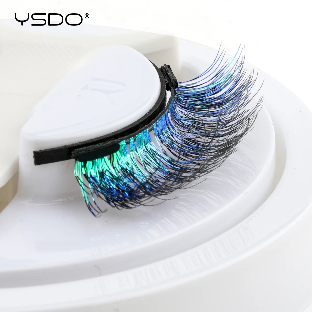 YSDO Colored Magnetic Eyelashes Natural Faux 3D Mink Lashes Reusable Makeup Party Cosplay Shiny Colorful Magnet False Lashes