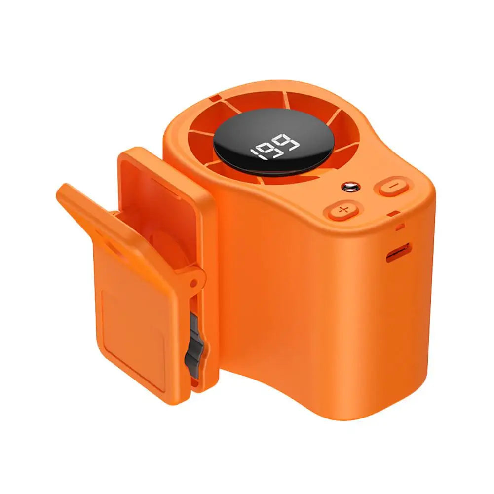 Summer Semiconductor Cooling Car Fan with LED Display USB Rechargeable Clip Portable Desk Fans 360 Rotation For Camping