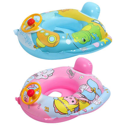 Children Inflatable Swimming Ring with Seat Baby Swimming Float Swimming Pool Toys Swim Tubes Rings for Kids Outdoor Pool Toys