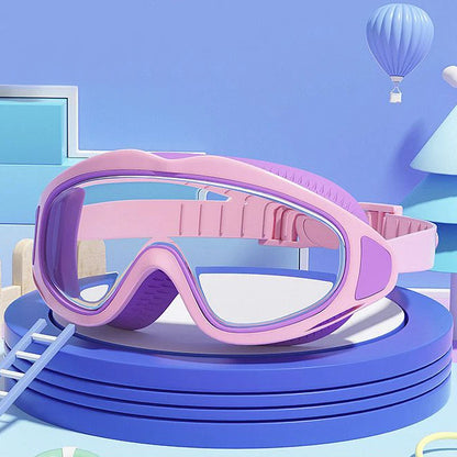 Children's swimming goggles; anti-fog and anti-ultraviolet; wide-angle swimming goggles; waterproof children's pool glasses; sui