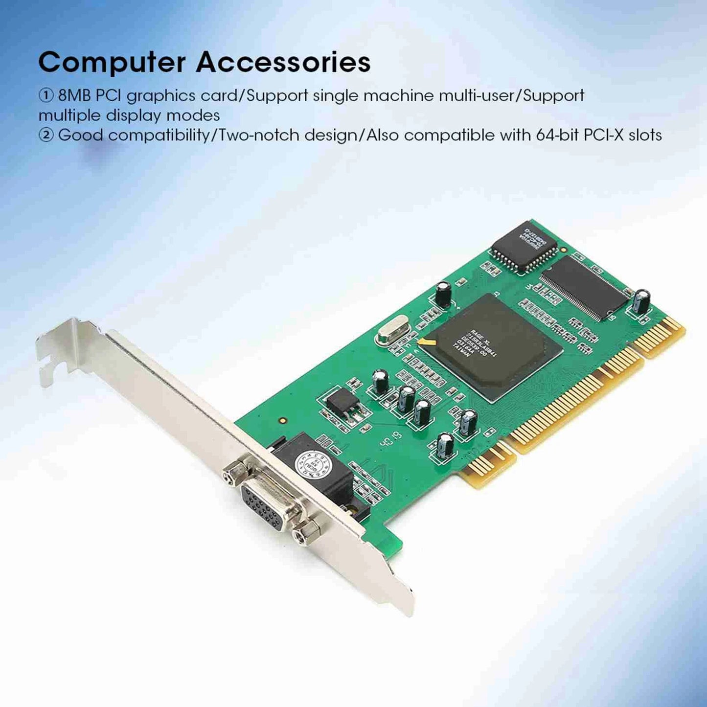 Graphics Card VGA PCI 8MB 32Bit Desktop Computer Accessories Multi Display for ATI Rage XL VGA Card PCI Graphics Card Video Card
