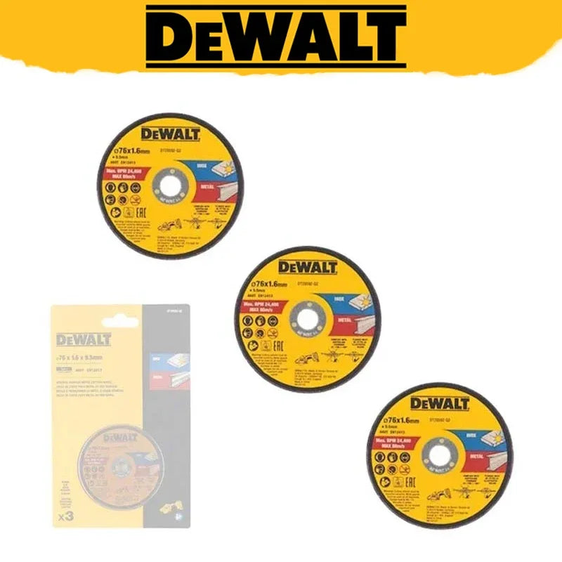 DEWALT 76mm INOX Bonded Abrasive Cutting Disc Cutting Multi-Mat Cutting Disc Electric Tools Parts (3 Pack) DT20592-QZ