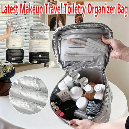 Puffy Makeup Water Proof Bag, Fashionable & Durable Fabric, large capacity makeup bag & Toiletry Storage Bag for Travel,
