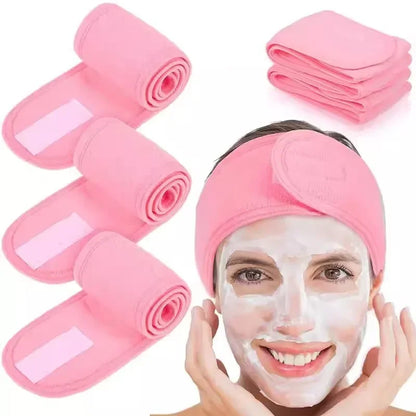 Fashion Women Wide Hairband Adjustable Makeup Wash Face Toweling Hair Wrap Headbands Face Washing Yoga Hair Make Up Accessories