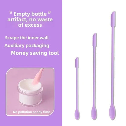 1/3pcs Double-Head Silicone Scraper Spoon Set Makeup Brushes Cosmetics Tools Beauty Accessories Reusable Silicone Scoop Scraper