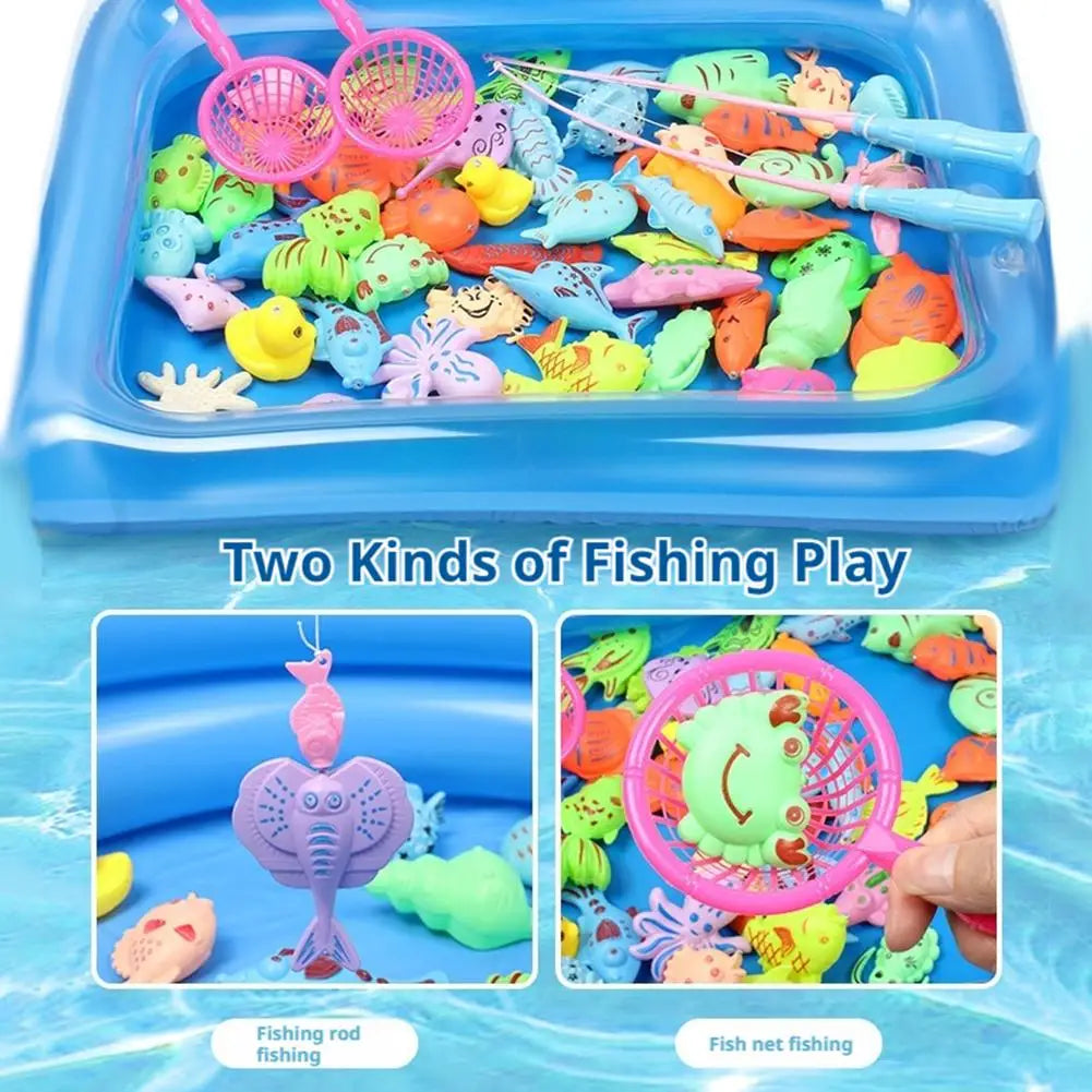 Children Bathtub Fishing Toy Swimming Bathing Pool Water Floating Fish Toy Parent-child Interactive Toys Game Children Toys new