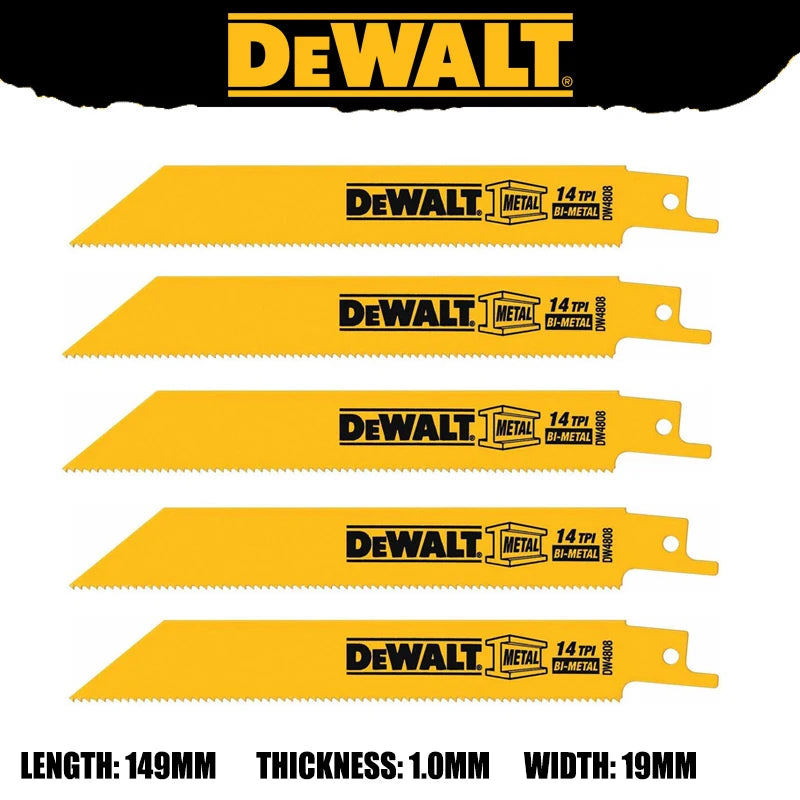 DEWALT Original Bi-Metal Reciprocating Saw Blades Sturdy Durable Tools Accessories DW4808 DW4802 DW4812 DW4813 DWA4186