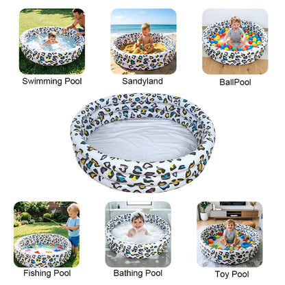 Leopard Pattern Inflatable Children's Sand Pool Outdoor Pool Indoor Ocean Ball Pool Baby Paddling Pool Pvc Swimming Pool