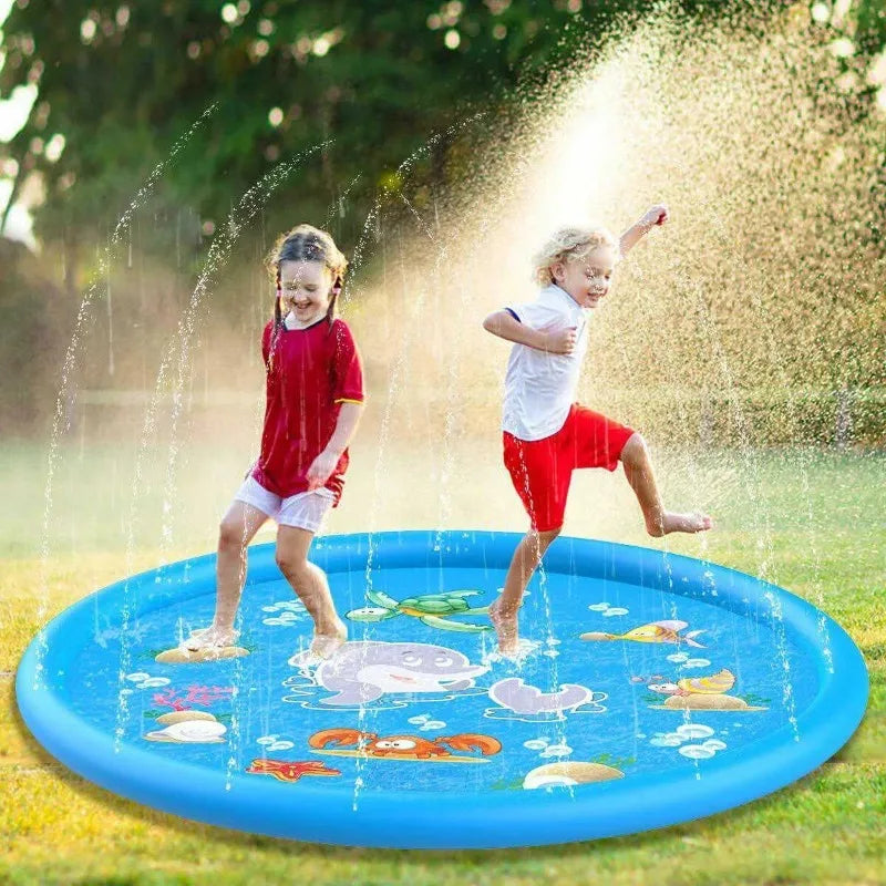 Water Splash Pools Kids Outdoor Funny Toys Children Inflatable Round Sprinkler Mat Yard Water Spray Pad