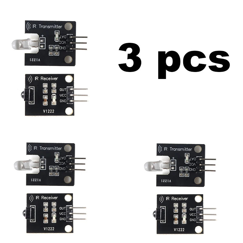 IR Infrared Transmitter & Receiver Sensor Module Kit for Arduino | 38KHz 10M Range | 5V Digital Pair Set