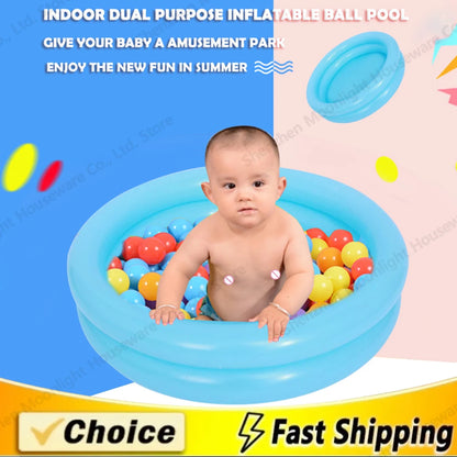 Summer Inflatable Swimming Pool, Round Portable Pool for Indoor Outdoor Use, Suitable for Toddlers 0-3 Years Old