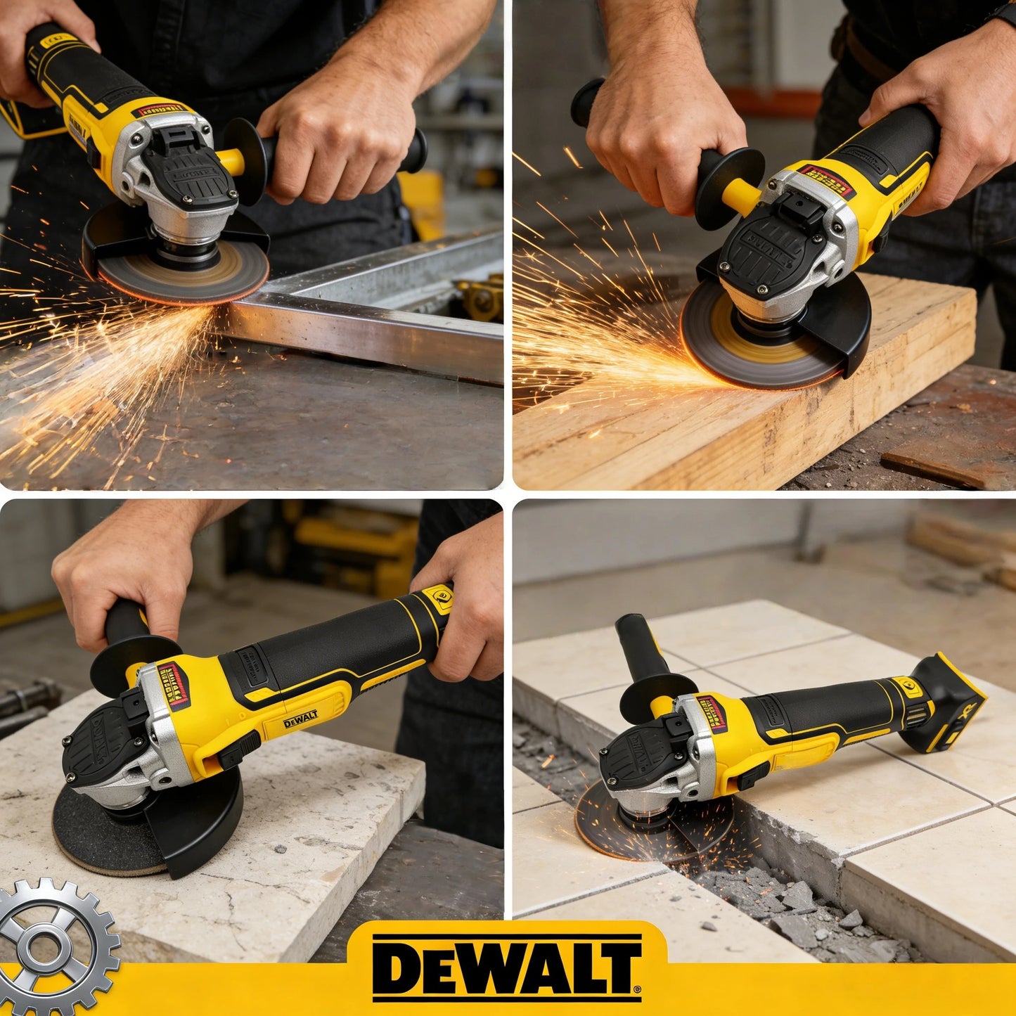 DEWALT DCG405 125mm flat head angle grinder bare machine tool cutting machine brushless 20V lithium battery tools(no battery)