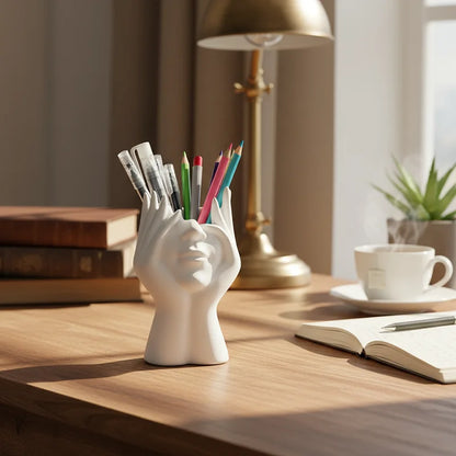Classical Plastic Face Vase Storage Holders Creative Body Art Styling Office Organizers Multifunctional Makeup Brush Holder