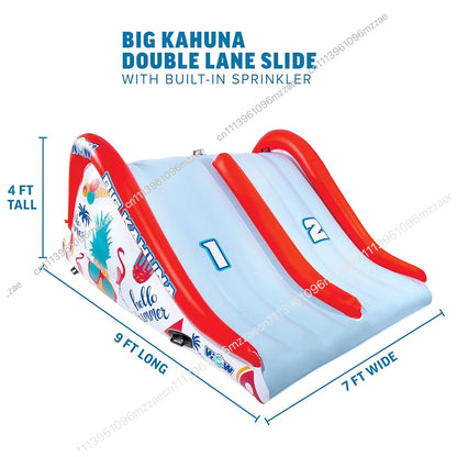 Inflatable Water Play Facilities Children's Inflatable Slide Pool Water Play Double Slide Outdoor Swimming Pool Slide