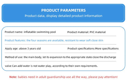 2m/2.6m Large Inflatable Swimming Pool Adults Kids Pools Bathing Tub Outdoor Indoor Bathtub Water Pool Family Party Toys