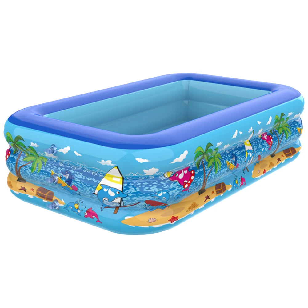 Inflatable Swimming Pool Large Family Pool Thicken Rectangle Framed Children Swimming Pool Summer Outdoor Pool Baby Bathtub Toys