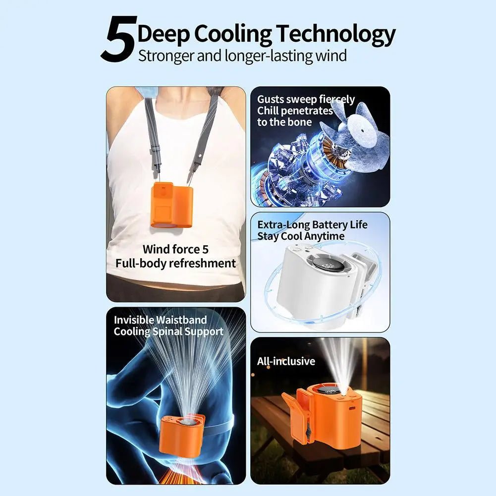 Summer Semiconductor Cooling Car Fan with LED Display USB Rechargeable Clip Portable Desk Fans 360 Rotation For Camping