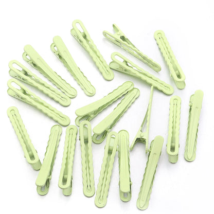 50pcs 6cm Candy Colored Hair Clips Women Girls Metal Hairpins Hollow Bangs Side Clip for Makeup Hair Styling Hairgrip Wholesale