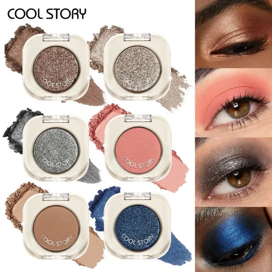 Eyeshadow Palette - Matte & Shimmer Nude Colors, Multi-Use Makeup Palette for Eyes & Face, Smooth Formula, Long Lasting Pigment