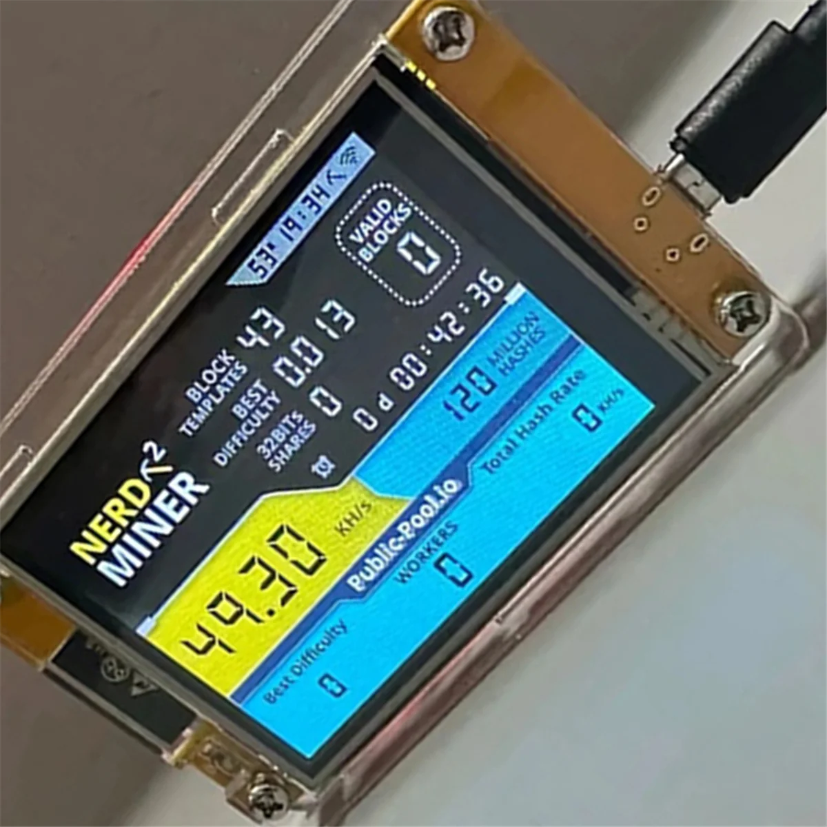 SuperDeals Brand New Nerdminer V3 2.8-Inch BTC Solo Lottery Nerd Miner Crypto Bitcoin Miner Solo Mining Machine