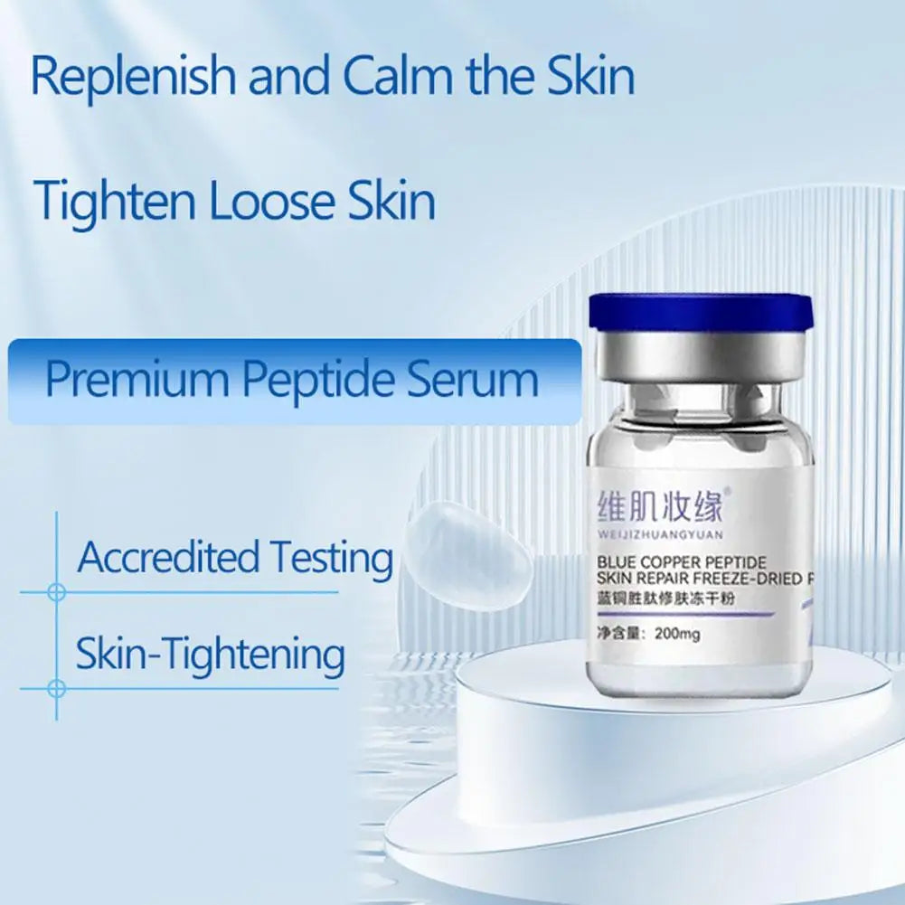 Blue Copper Peptide GHK-CU Copper Lyophilized Powder Hydration Skin Rejuvenation Improve Elasticity Repair Skin Barrier SkinCare