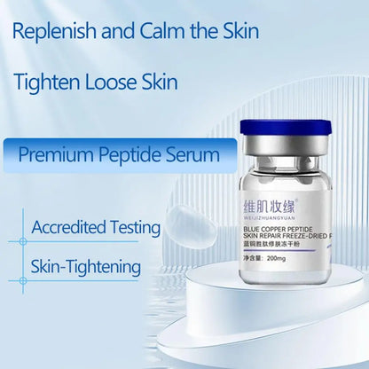 Blue Copper Peptide GHK-CU Copper Lyophilized Powder Hydration Skin Rejuvenation Improve Elasticity Repair Skin Barrier SkinCare