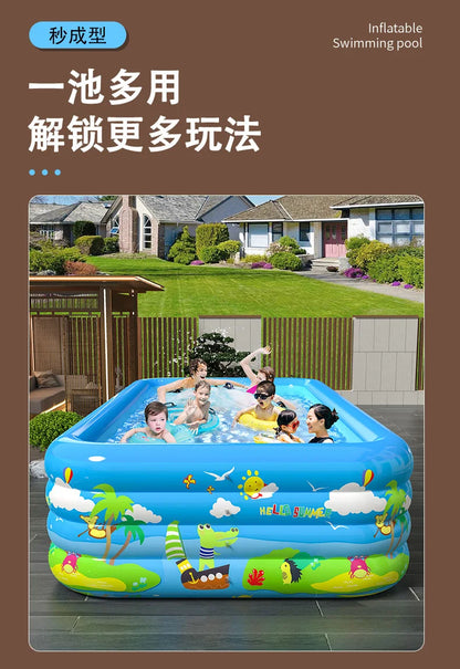 Large Foldable Inflatable Swimming Pool for Kids Adults Baby Family Indoor Outdoor Backyard Thickened Durable Summer Fun Pool