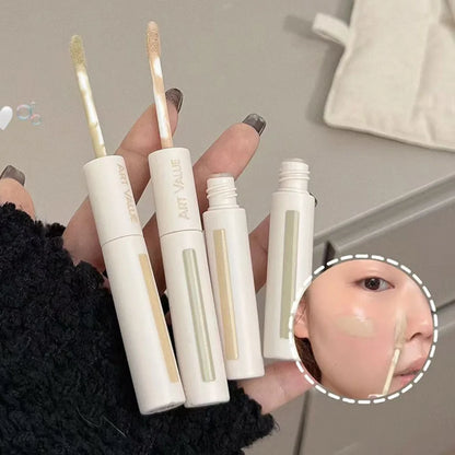 Dual End Concealer Stick Pink Liquid Brightening Contour Pen Correcting Penfor Under Eye & Face Sculpting Full Coverage Makeup