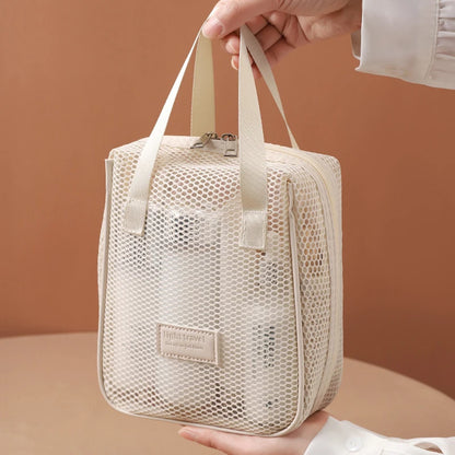 Multi-Functional Mesh Makeup Bag Pouch Large Capacity Portable Storage Case Travel Toiletry Bags Cosmetic Bag