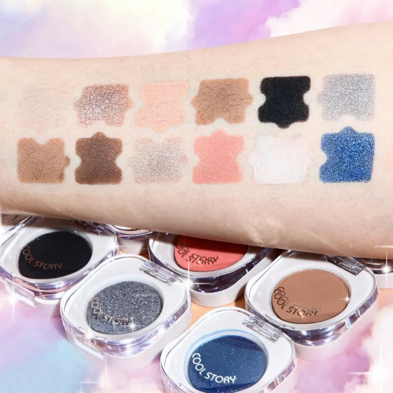 Eyeshadow Palette - Matte & Shimmer Nude Colors, Multi-Use Makeup Palette for Eyes & Face, Smooth Formula, Long Lasting Pigment