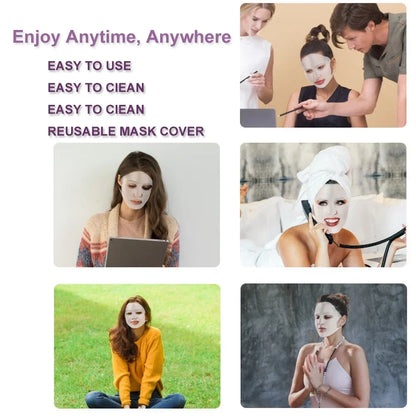 Silicone Facemask Holder Reusable Silicone Face Mask Holder for Sheet Masks Wet Locking Avoid Evaporation Skincare Beauty Tool