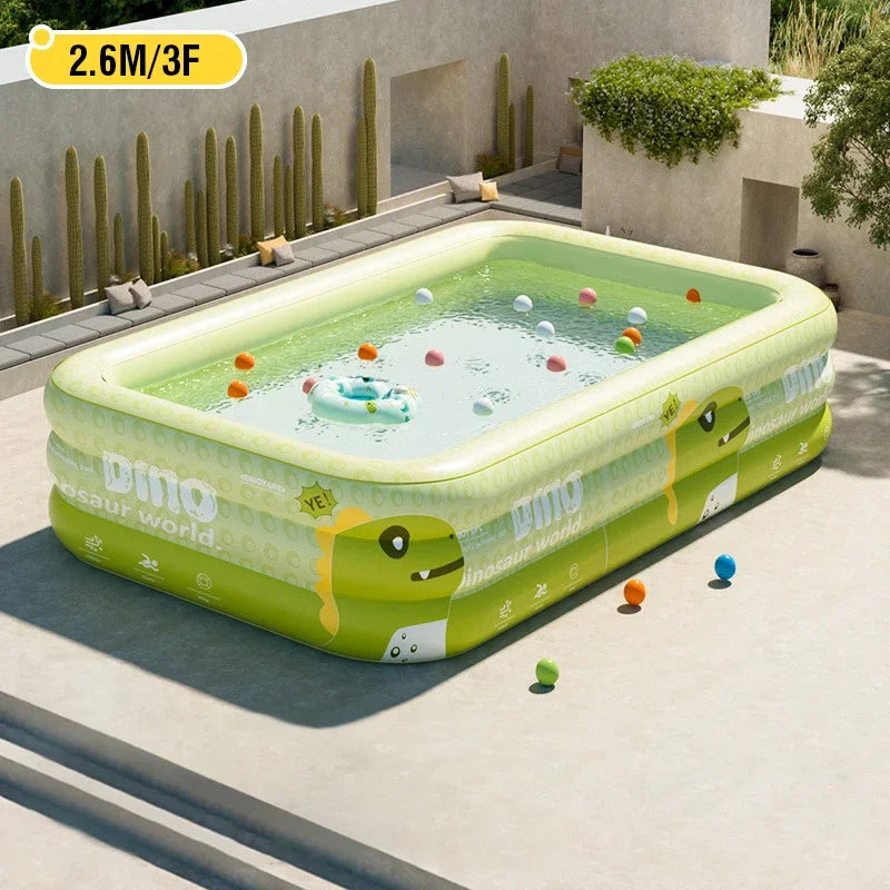 Children's Inflatable Swimming Pool PVC Home Outdoor Large Family Pool Thickened Plastic Adult Paddling Pools Garden Water Games