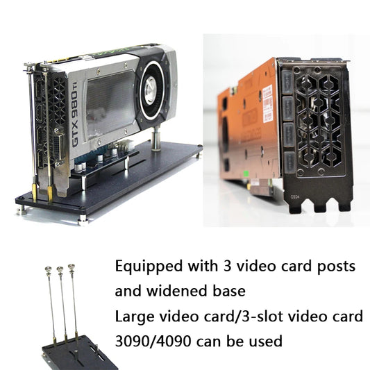 Graphics card support frame 90 degree bogie for 3080/3090/4090 large video card 3-slot GPU card anti deformation frame