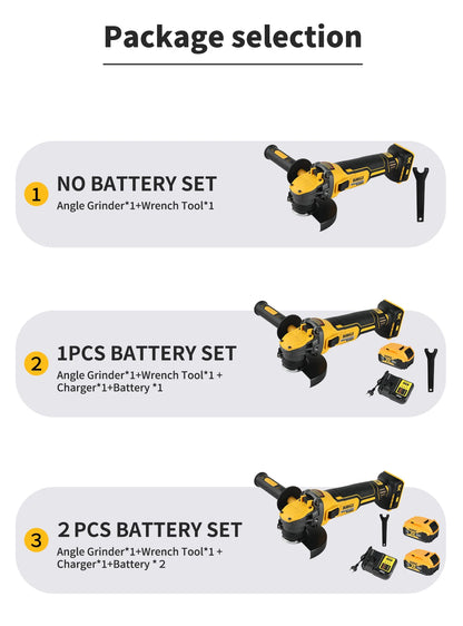 DEWALT DCG409 20V Brushless Cordless Angle Grinder: 125mm Rechargeable Portable Cutting & Polishing Power Tool