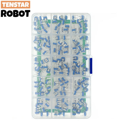 RM065 Kit 150pcs/set Trimming Potentiometer Variable Resistors Assorted Kit Electronic Diy Kit 15 Values Each 10pcs with box
