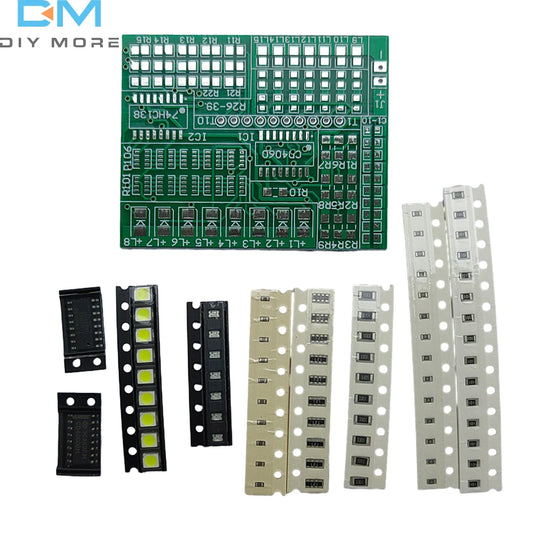 DIY Electronic Kit Led Module 1801 SMT SMD Component Soldering Project Suite FM Radio Transmitter Board Module Learning Kit