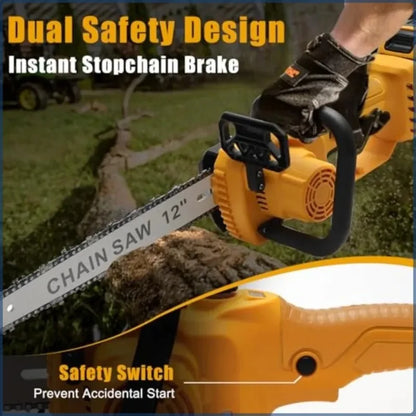 Dewalt Brushless Logging Chainsaw, Cordless Design with Automatic Oiler for Tree Cutting and Wood Trimming For 20V Battery