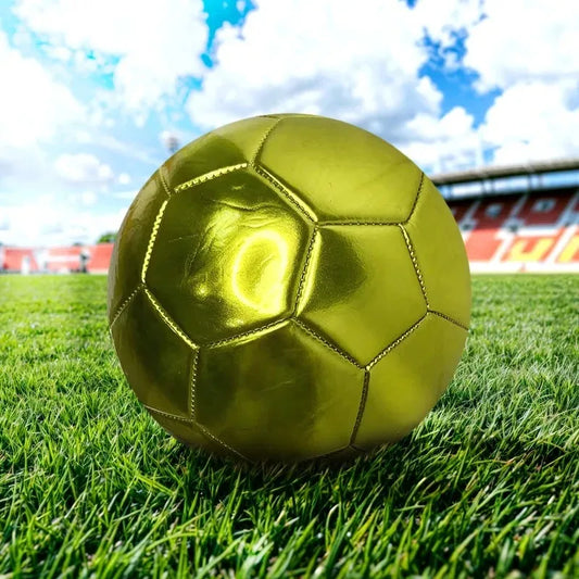 Golden silver Football Soccer Balls Official Size 5 PVC Football Team Training Footy Ball Outdoor Match Game Football Training..