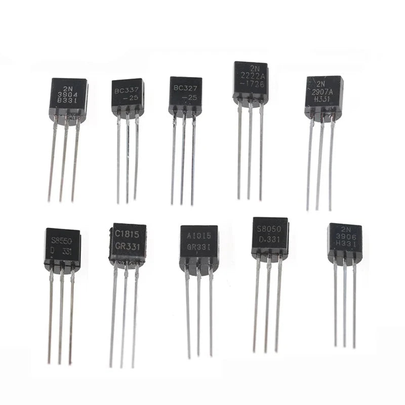 200PCS Transistor Assortment KIT 2N2222 2N2907 2N3904 2N3906 S8050 S8550 A1015 C1815 BC337 BC327 10Value x 20pcs Transistors Box