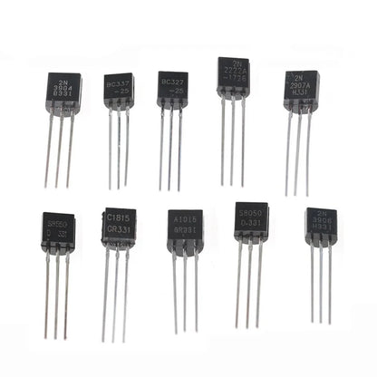 200PCS Transistor Assortment KIT 2N2222 2N2907 2N3904 2N3906 S8050 S8550 A1015 C1815 BC337 BC327 10Value x 20pcs Transistors Box