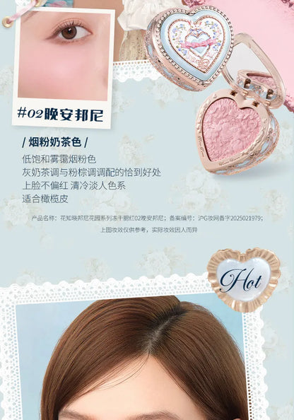 Flower Know Bunny Garde Series Blushes Cream Smooth Long-lasting All-Day Face Enhancing Makeup Blush Cream For Cheek