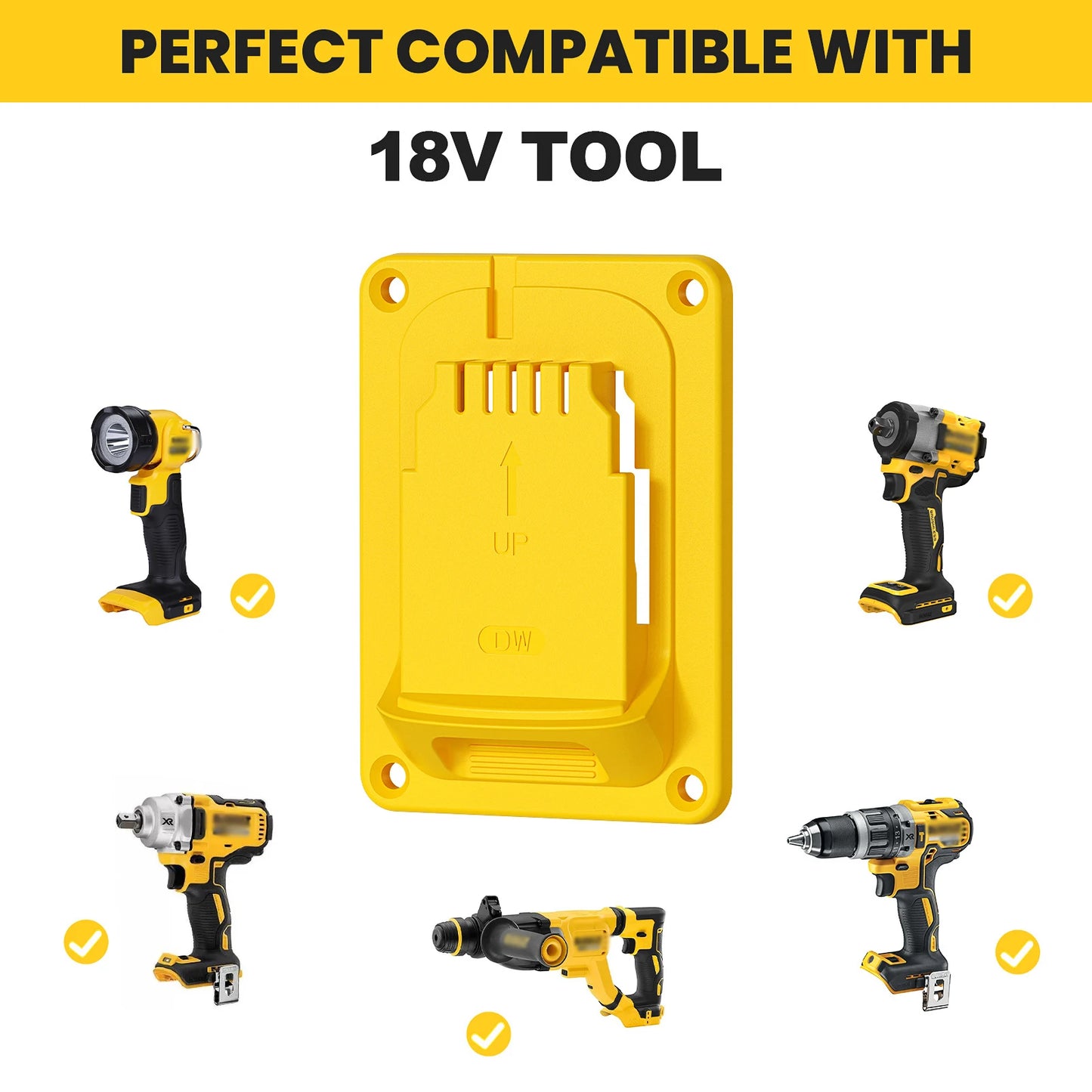 5Packs Tool Holders for Dewalt 20V 12V Drill Tool Mount Fit For Milwaukee M18 Tools